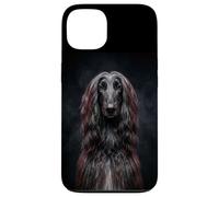 Chien Afghan Noir Mignon et élégant lévrier Ironie Coque pour iPhone 13