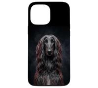 Chien Afghan Noir Mignon et élégant lévrier Ironie Coque pour iPhone 13 Pro Max