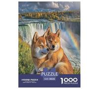 Chien Akita Puzzle 1000 Pieces Cadeau Unique Jeu Éduchatif Challenge Toy À De Qualité Supérieure Peinture Art pour Adultes Et Enfants À Partir De 12 Ans 38x26cm/1000pcs