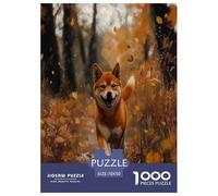 Chien Akita Puzzle 1000 Pieces Cadeau Unique Jeu Éduchatif Challenge Toy À De Qualité Supérieure Peinture Art pour Adultes Et Enfants À Partir De 12 Ans 70x50cm/1000pcs