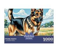 Chien Allemand Berger 1000 Pièces Puzzle Adultes Et Enfants À Partir De 14 Ans D'étude Confortables Jeu D'Intelligence De l'art Cadeau Unique 38x26cm/1000pcs