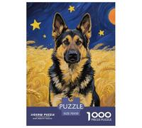 Chien Allemand Berger Puzzle De 1000 Pièces pour Adultes Détente & Relaxation Chien Mignon Illustration Colorée pour Enfants À Partir De 14 Ans70x50cm/1000pcs