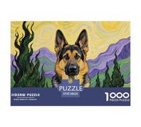 Chien Allemand Berger Puzzle De 1000 Pièces pour Adultes DIY Divertissement Puzzles Classiques Chien Mignon Illustration Colorée pour Enfants À Partir De 14 Ans38x26cm/1000pcs