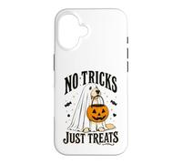 Chien Amusant d'halloween sans astuces Juste traite fantôme Halloween Coque pour iPhone 16