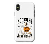 Chien Amusant d'halloween sans astuces Juste traite fantôme Halloween Coque pour iPhone X/XS