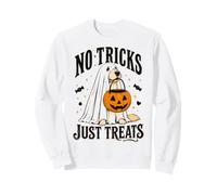 Chien Amusant d'halloween sans astuces Juste traite fantôme Halloween Sweatshirt