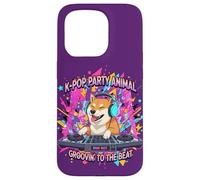 Chien Amusant Shiba Inu DJ K-Pop Party Coque pour iPhone 15 Pro