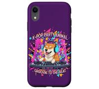 Chien Amusant Shiba Inu DJ K-Pop Party Coque pour iPhone XR