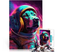 Chien Astronaute dans l'espace Puzzle 1000 pièces pour Adultes pour Le Jeu éducatif Challenge Toy Une œuvre d'art 38x26cm