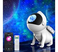 Chien Astronaute Projecteur, Ciel étoilé Projecteur Chiens Veilleuse Avec Haut-parleur Musique Bluetooth Télécommande Lampe Galaxy Chambre Décoration Cadeaux