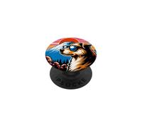 Chien au Japon, Tokyo au Mont Fuji PopSockets PopGrip Adhésif