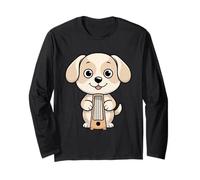 Chien avec Lyre Illustration Musicale Manche Longue
