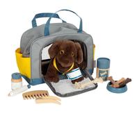 Chien Avec Sac Et Kit De Soins Gris TU