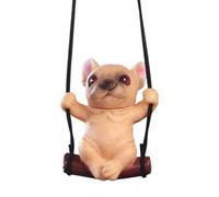 Chien Balançoire Voiture Ornement - ABS 8x8x5cm | Pendentif Voiture Bulldog Cars | Accessoires Intérieur Voitures pour Rétroviseur Tableau de Bord Décoration pour Homme