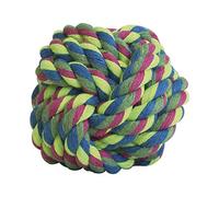 chien balle corde GLORIA - Taille 6-7cm - Soins de santé dentaire de votre chien - balle résistant - Très durable - Chien Jouets - Jouets corde - couleurs assorties