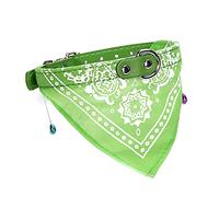 Chien Bandana Collier Chat réglable Pet Collier avec imprimé Foulard écharpe Triangulaire, Vert, M