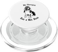 Chien Basset Hound Mon thérapeute a Le Nez mouillé PopSockets PopGrip pour MagSafe