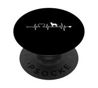 Chien Battement de Coeur Chien Chien de Dressage ECG PopSockets PopGrip Adhésif