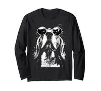 Chien Beagle avec des Nuances Rondes Style Grunge Art Manche Longue
