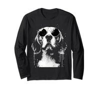 Chien Beagle avec Lunettes de Soleil Style Hipster Grunge Manche Longue
