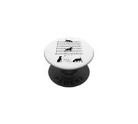 Chien Beagle Note de Musique Clef Musicien Chien Beagle Mignon PopSockets PopGrip Adhésif