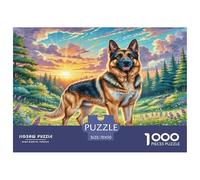 Chien Berger Allemand 1000 Pièces Puzzles pour Adultes, Parfait pour Les Amateurs De Puzzles, Cadeau d'anniversaire, Jeu Éducatif, Qualité Premium 70x50cm/1000pcs