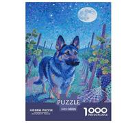 Chien Berger Allemand Adultes Puzzles Animal 1000 Pièces Jeux Éducatifs Cadeaux d'anniversaire pour Noël Family Games Décoration Intérieure Relaxation Et Sagesse 38x26cm/1000pcs