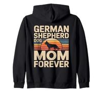 Chien Berger Allemand Maman Forever Rétro Coucher de Soleil Sweat à Capuche