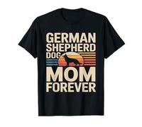 Chien Berger Allemand Maman Forever Rétro Coucher de Soleil T-Shirt