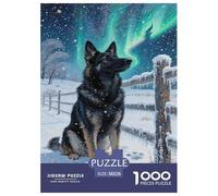 Chien Berger Allemand pour Adultes Puzzles 1000 Pièces Animal Décoration Intérieure Jeux Éducatifs Cadeaux De Pâques Jeu De Défi Familial Stress Relief Toy 38x26cm/1000pcs