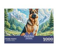 Chien Berger Allemand Puzzle Jeux 1000 Pièces Volumineuses Qualité Supérieure, Unicité, Jeu De Puzzle Difficile, Adapté Aux Hommes/Femmes, Adultes Et Personnes De Plus De 14 Ans 38x26cm/1000pcs