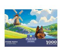 Chien Berger allemandPuzzle 1000 Morceaux - Immersion Totale Dès 14 Ansanimal de Compagnie Chien, Cadeau Chic Anti-stress38x26cm/1000pcs
