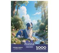 Chien Berger Blue Bay 1000 Piece Jigsaw Puzzles for Adults with Extra Fun Challenges Jigsaw Puzzle Chien de Compagnie Home Decoration for The Whole Family 70x50cm/1000pcs