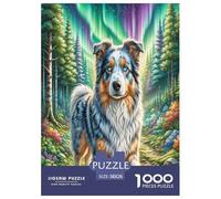 Chien Berger Blue Bay 1000 Piece Puzzle Games for Adults Challenging & Brainteasing Jigsaw Puzzle Chien de Compagnie Home Decoration for The Whole Family 38x26cm/1000pcs