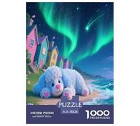 Chien Berger Blue Bay 1000 Piece Puzzle Games for Adults Educational Games Jigsaw Puzzle Chien de Compagnie Home Decoration for The Whole Family 38x26cm/1000pcs