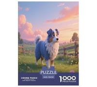 Chien Berger Blue Bay 1000 Piece Puzzle Games for Adults Fun, Challenging & Brainteasing Jigsaw Puzzle Chien de Compagnie Home Decoration for The Whole Family 70x50cm/1000pcs