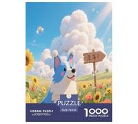 Chien Berger Blue Bay 1000 Piece Puzzle Games for Adults Jigsaw Puzzle Chien de Compagnie Home Decoration for The Whole Family 70x50cm/1000pcs