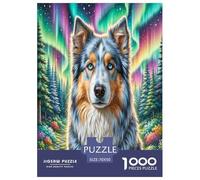 Chien Berger Blue Bay 1000 Piece Puzzle Games for Adults Jigsaw Puzzle Chien de Compagnie Home Decors for The Whole Family 70x50cm/1000pcs