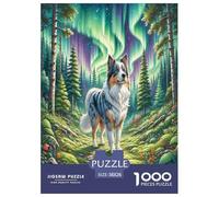 Chien Berger Blue Bay 1000 Piece Puzzle Games for Adults Perfect for Relaxation Jigsaw Puzzle Chien de Compagnie Home Decoration for The Whole Family 38x26cm/1000pcs