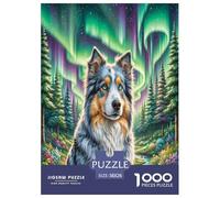 Chien Berger Blue Bay 1000 Piece Puzzle Games for Adults with Extra Fun Challenges Jigsaw Puzzle Chien de Compagnie Home Decoration for The Whole Family 38x26cm/1000pcs