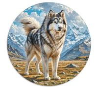 Chien Berger caucasien Circulaire Puzzle Convient pour Adultes Et Enfants 1000 Pièces Fun Défiant Décoration Maison Unique (67.5x67.5cm)