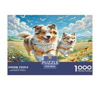 Chien Berger d'Asie Centrale Puzzle 1000 Pièces Educa Jouet en Jeu D'Intelligence Décoration Intérieure Jeu Éducatif Challenge Toy Adultes & Enfants des 14 Ans 38x26cm/1000pcs