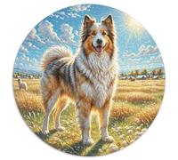Chien Berger d'Asie Centrale Puzzle Rond 1000 Pièces Enfants Bricolage Classiques Parfait Encastrement Qualité Supérieure Impossible' Difficile Entertainment 1000pcs (67.5x67.5cm)