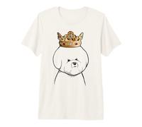 Chien Bichon frisé Portant Une Couronne T-Shirt Haut de Gamme