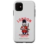 Chien Bobtail Mignon et drôle Londres King's Guard Drapeau Angleterre Coque pour iPhone 11