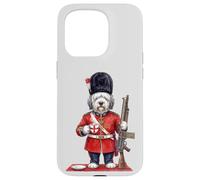 Chien Bobtail Mignon et drôle Londres King's Guard Drapeau Angleterre Coque pour iPhone 15 Pro