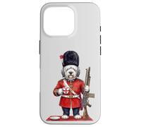 Chien Bobtail Mignon et drôle Londres King's Guard Drapeau Angleterre Coque pour iPhone 16 Pro