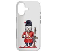 Chien Bobtail Mignon et drôle Londres King's Guard Drapeau Angleterre Coque pour iPhone 17