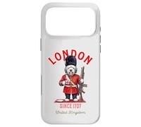 Chien Bobtail Mignon et drôle Londres King's Guard Drapeau Angleterre Coque pour iPhone 17 Pro Max