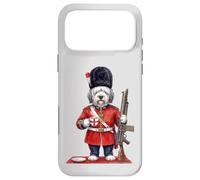 Chien Bobtail Mignon et drôle Londres King's Guard Drapeau Angleterre Coque pour iPhone 17 Pro Max
